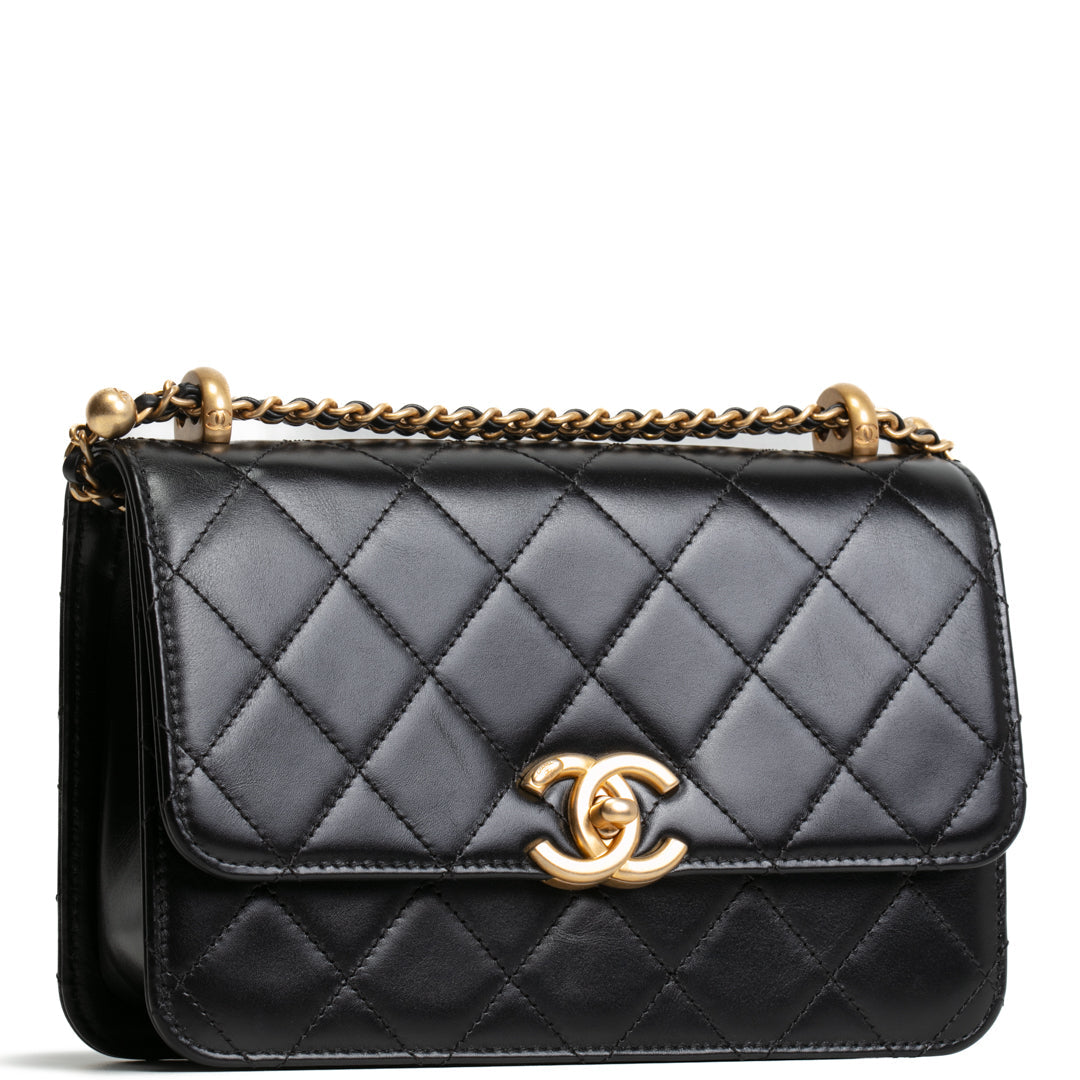 CHANEL Small Perfect Fit Flap Bag - Shiny Black