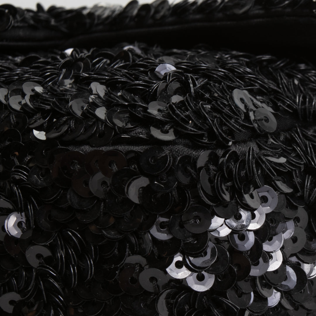 CHANEL Sequin Mini Flap Bag - Black