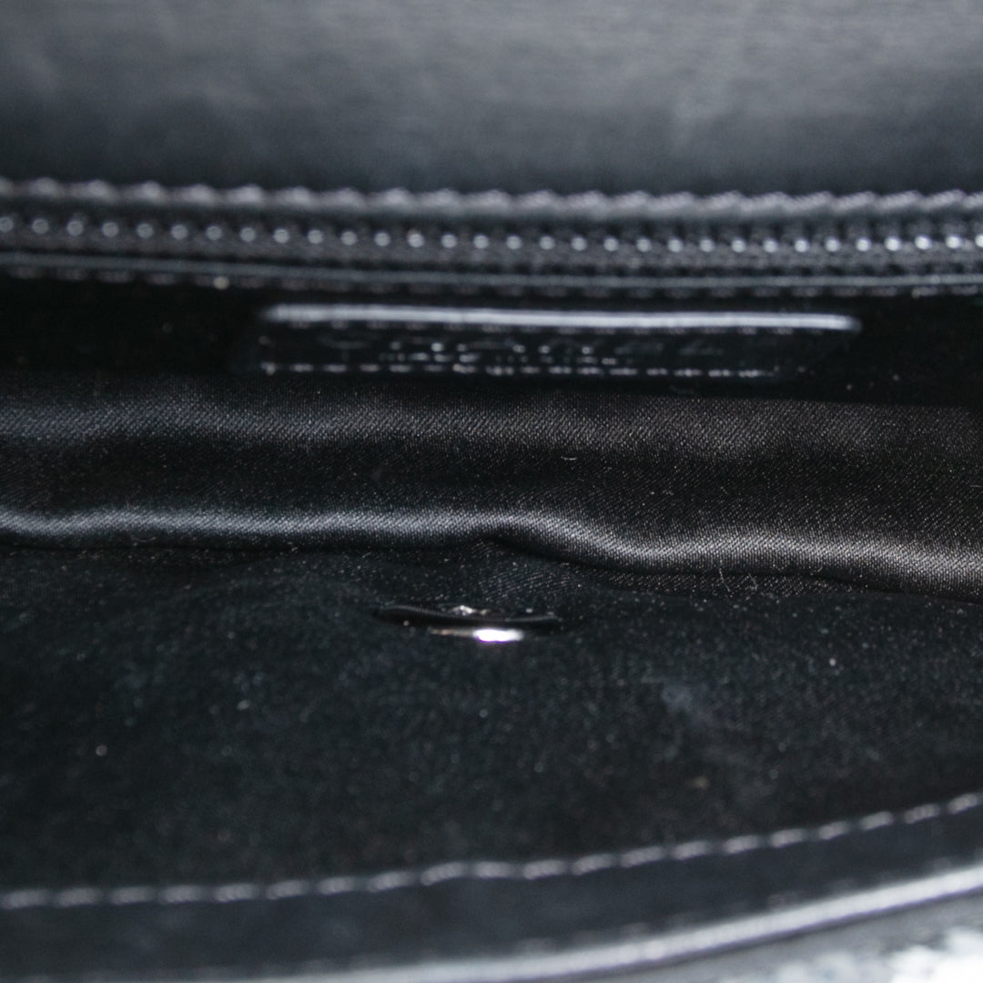 CHANEL Sequin Mini Flap Bag - Black