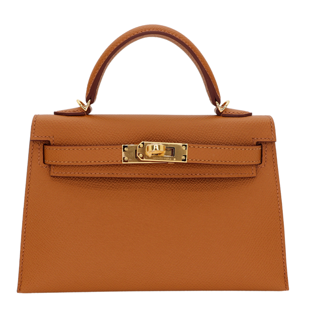 Hermès Kelly II Sellier Mini HSS Gold/Black Epsom Leather Gold Hardware
