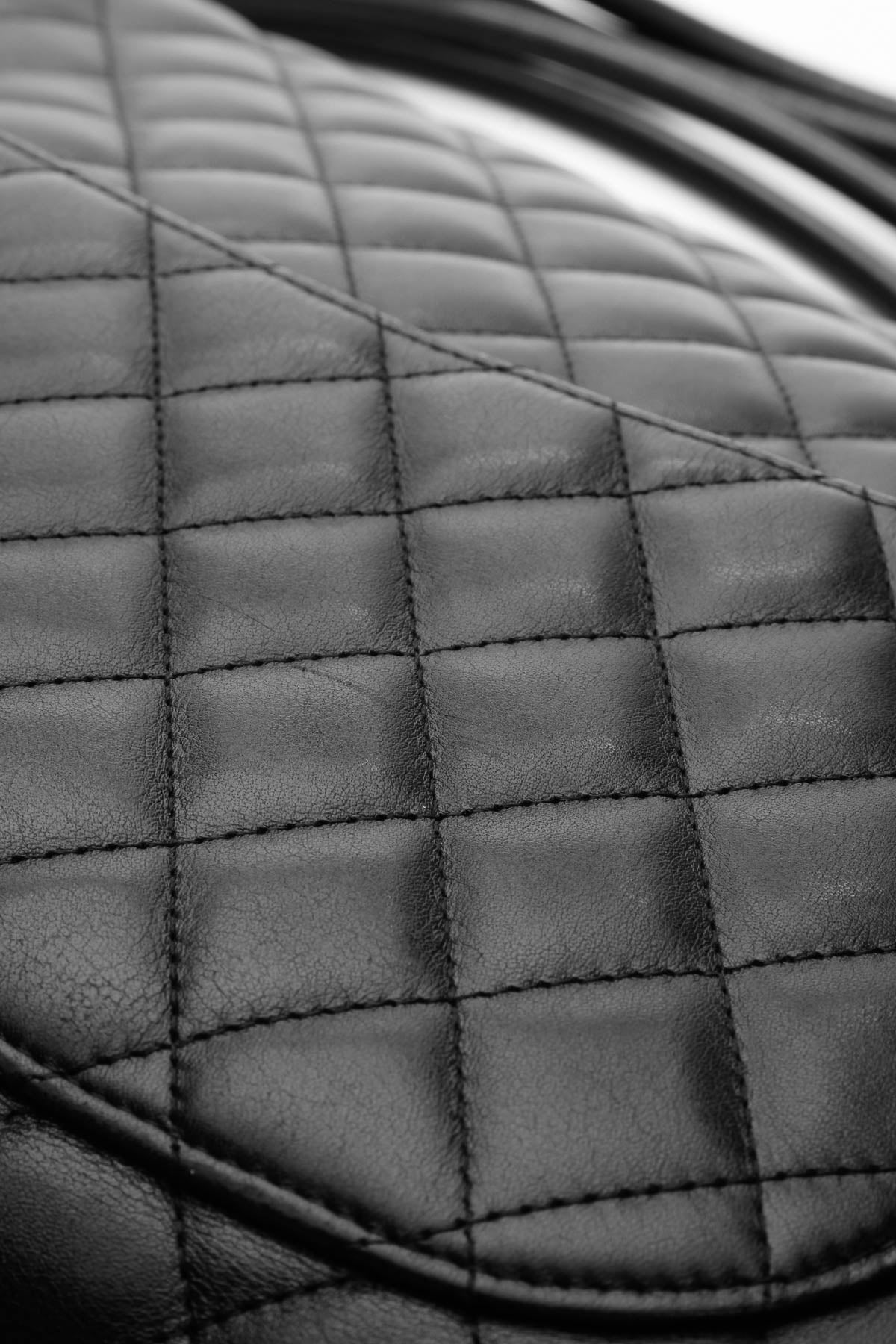 Cambon Ligne Flap Large Tote Bag - Black