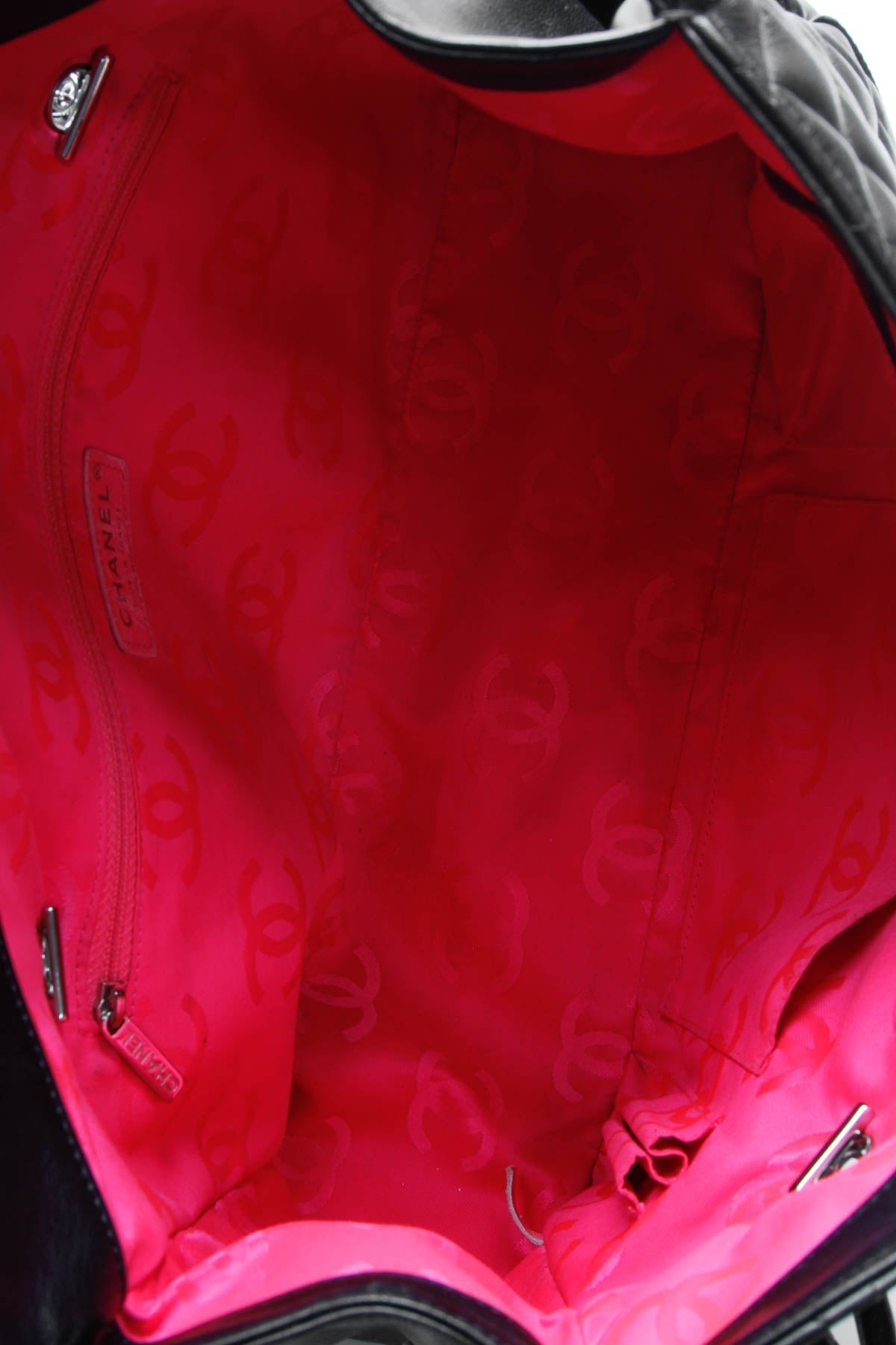 Cambon Ligne Flap Large Tote Bag - Black