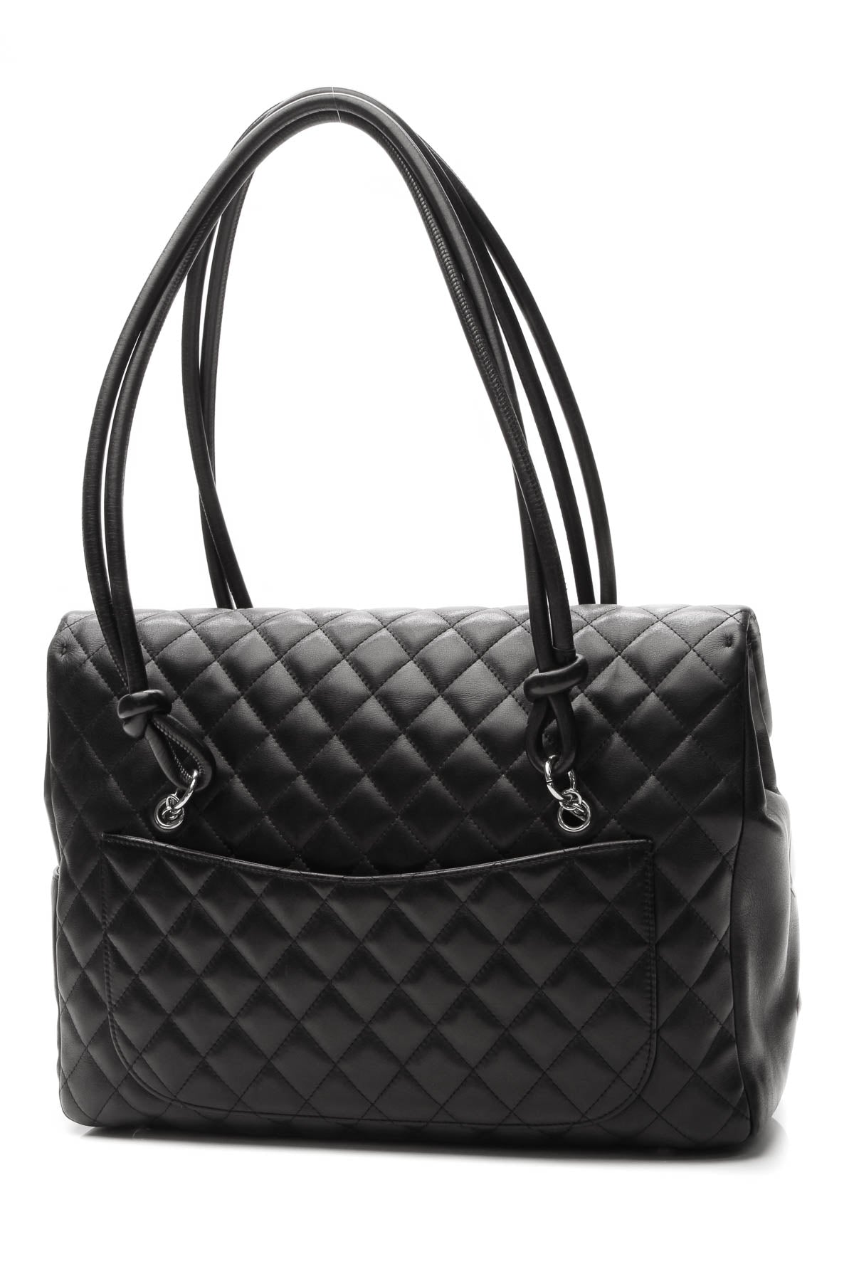 Cambon Ligne Flap Large Tote Bag - Black
