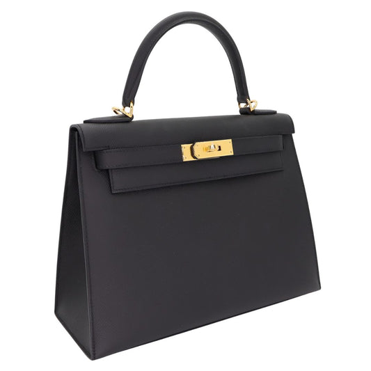 Hermès 28cm Kelly Sellier Black Epsom Leather Gold Hardware