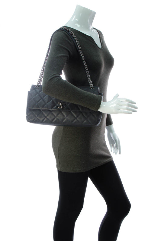 Accordion Flap Bag - Navy