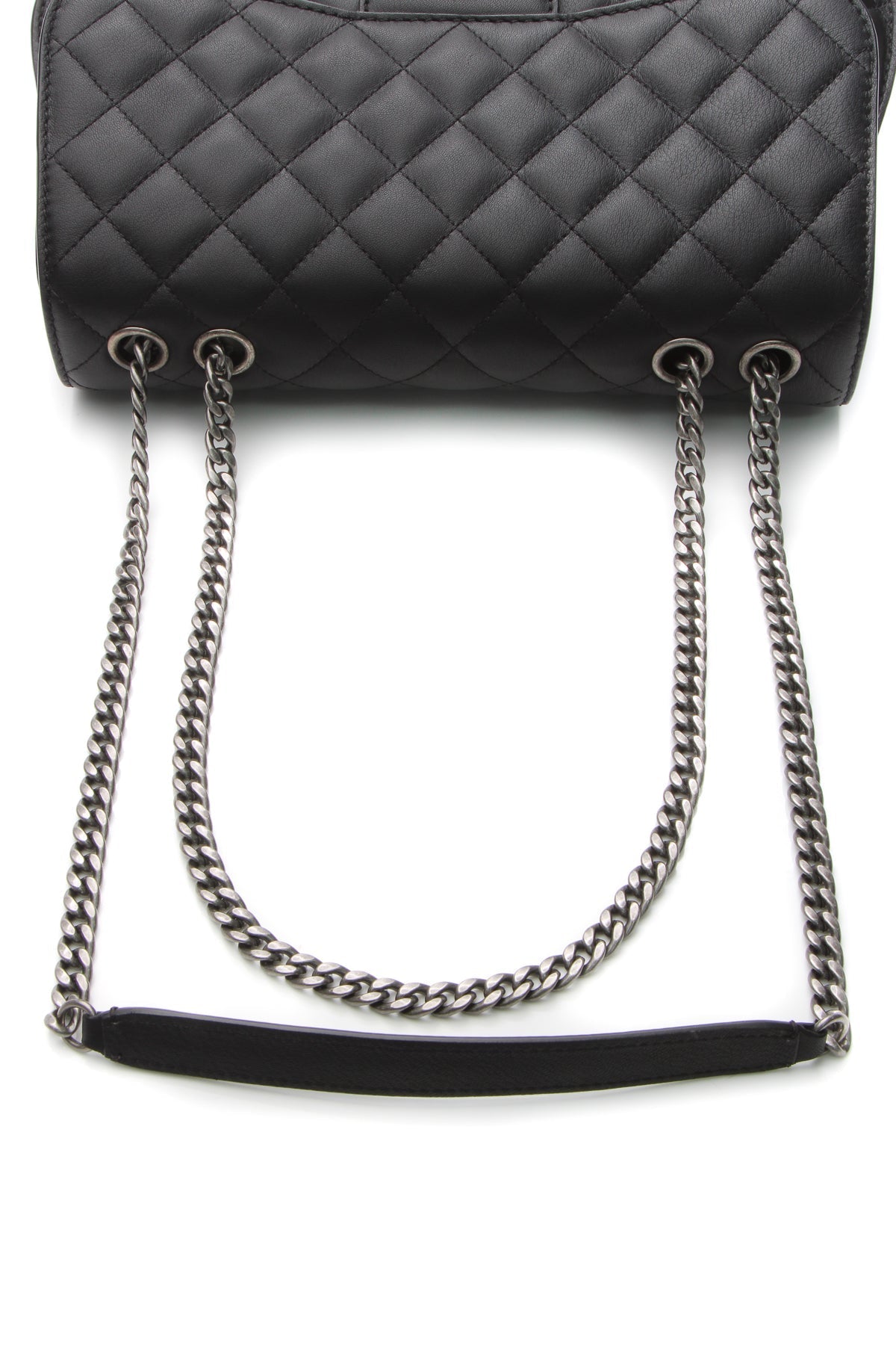Accordion Flap Bag - Black