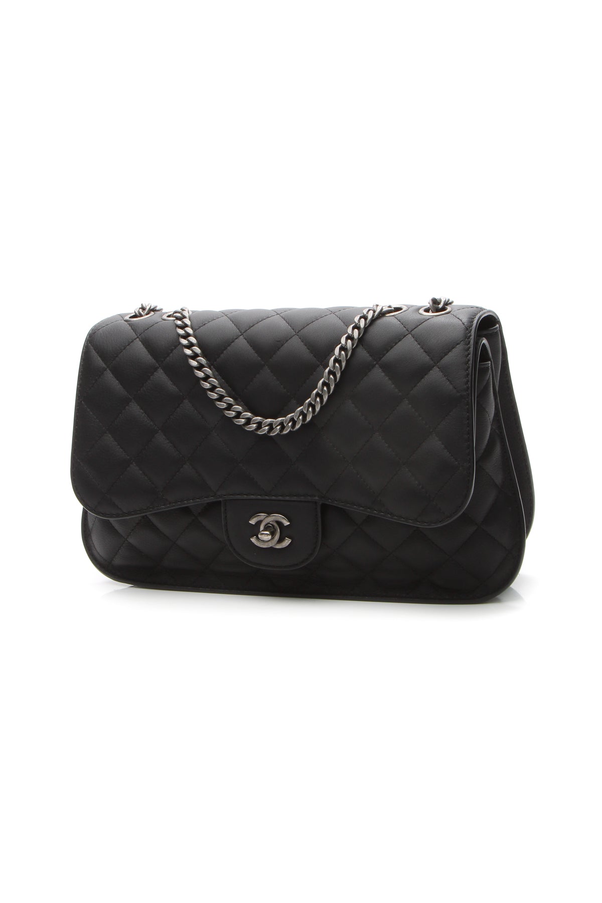 Accordion Flap Bag - Black