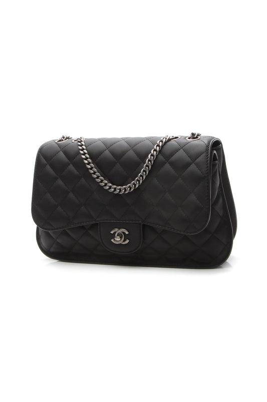 Accordion Flap Bag - Black