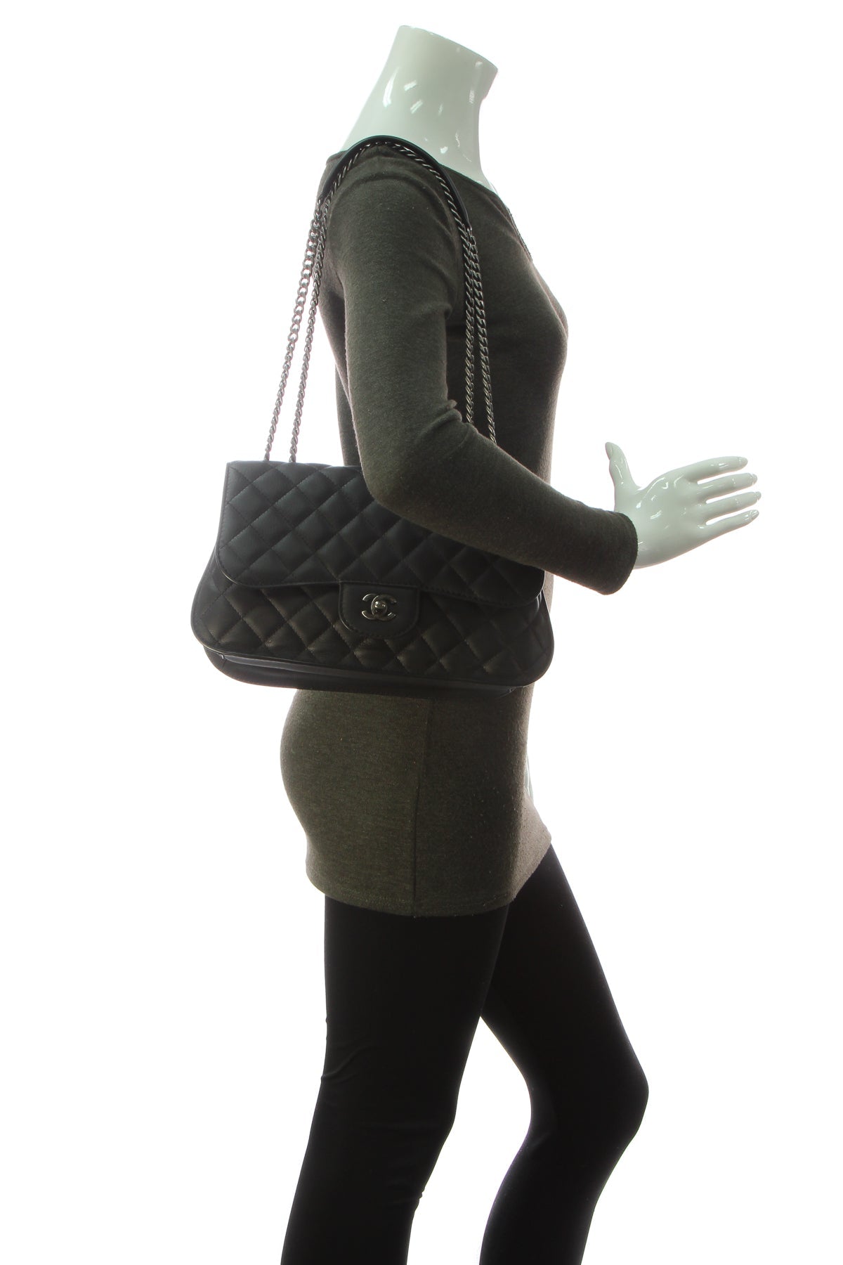 Accordion Flap Bag - Black