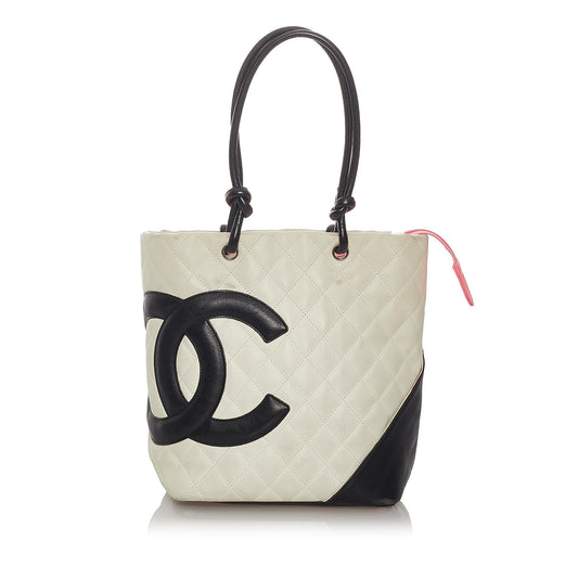 Chanel Cambon Ligne Lambskin Leather Tote Bag
