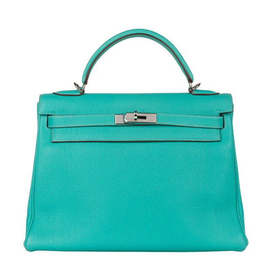 Hermès 32cm Kelly Lagoon Clemence PHW