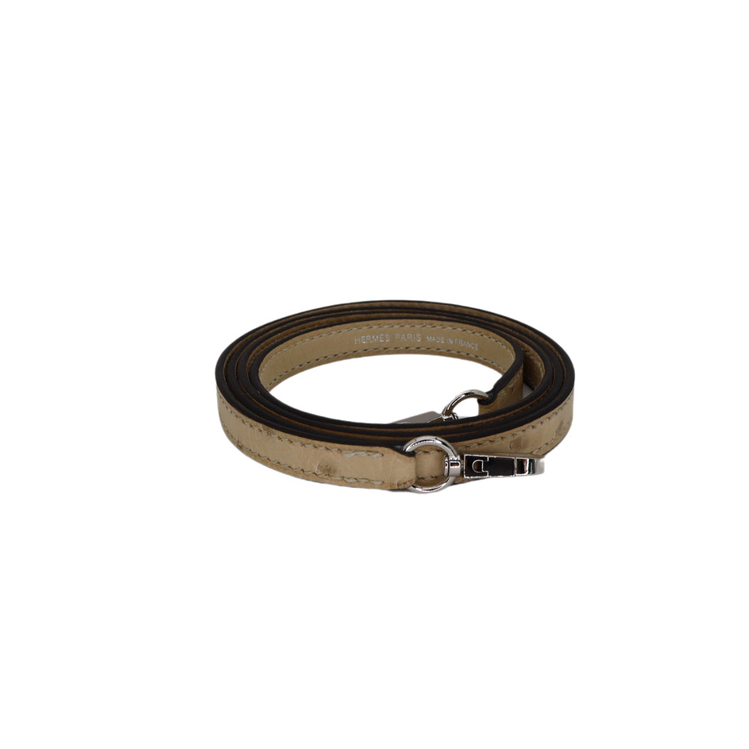 Hermès Kelly II Sellier Mini Parchemin Ostrich Palladium Hardware