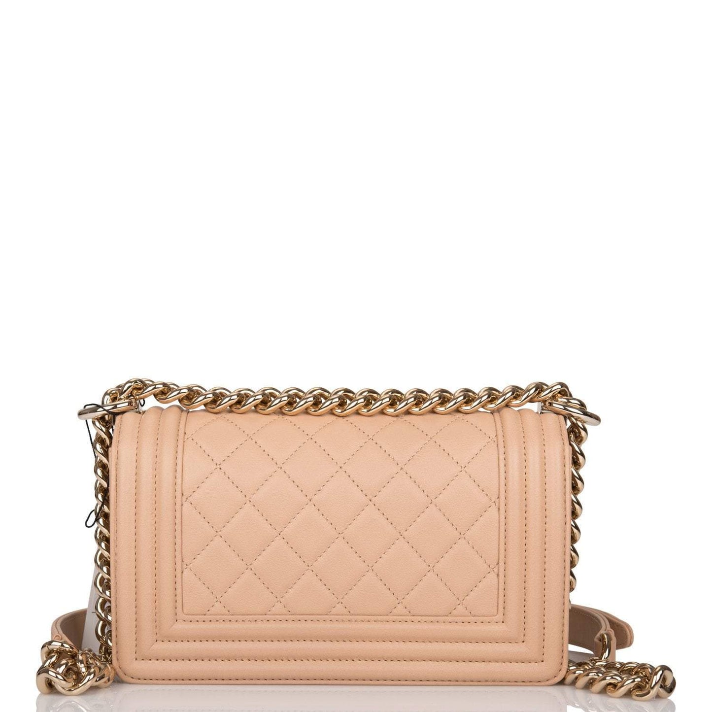 Chanel Camel Quilted Lambskin Small Boy Bag Light Gold Hardware-Payment 2