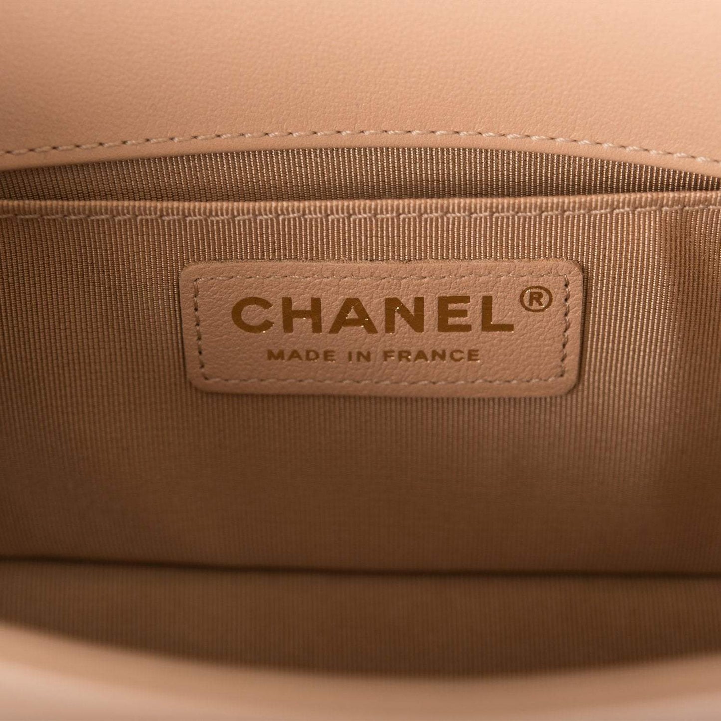 Chanel Camel Quilted Lambskin Small Boy Bag Light Gold Hardware-Payment 2