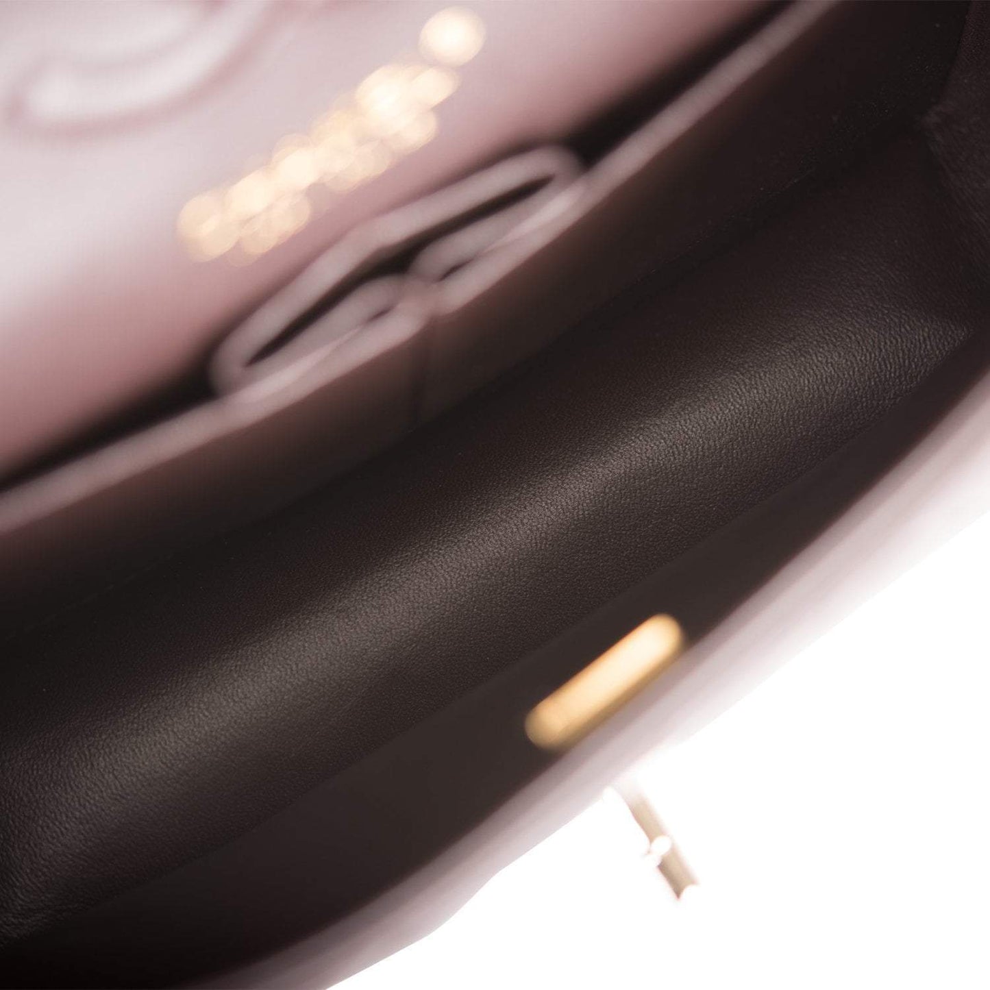 Chanel Small Classic Double Flap Bag Dark Brown Lambskin Light Gold Hardware