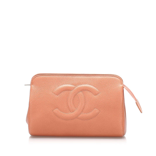 Chanel CC Caviar Leather Pouch