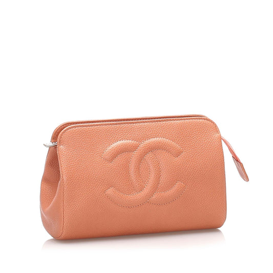 Chanel CC Caviar Leather Pouch