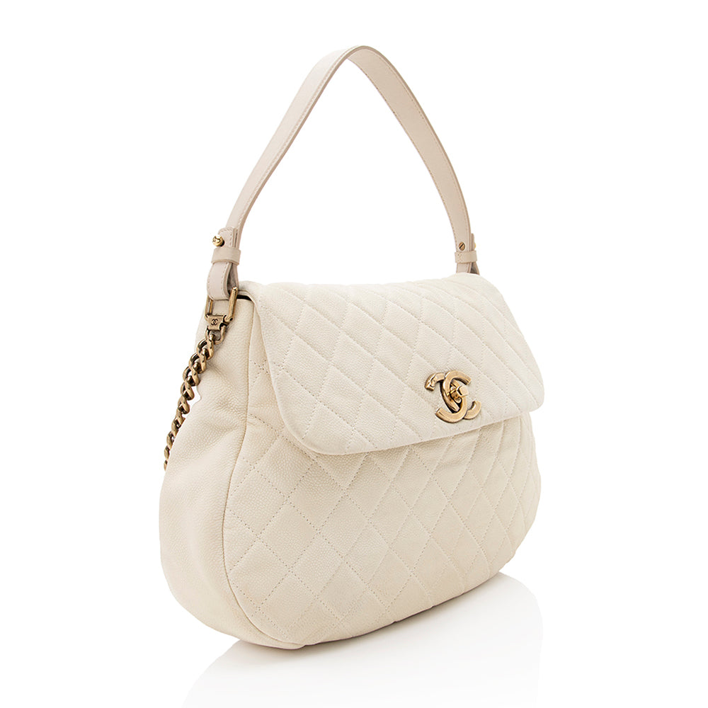 Chanel Caviar Leather Country Chic Messenger Bag