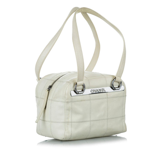 Chanel Choco Bar Caviar Leather Shoulder Bag