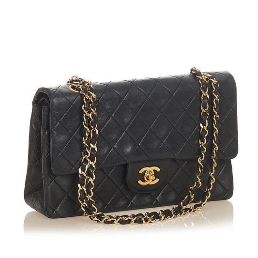 Chanel Classic Medium Lambskin Leather Double Flap Bag