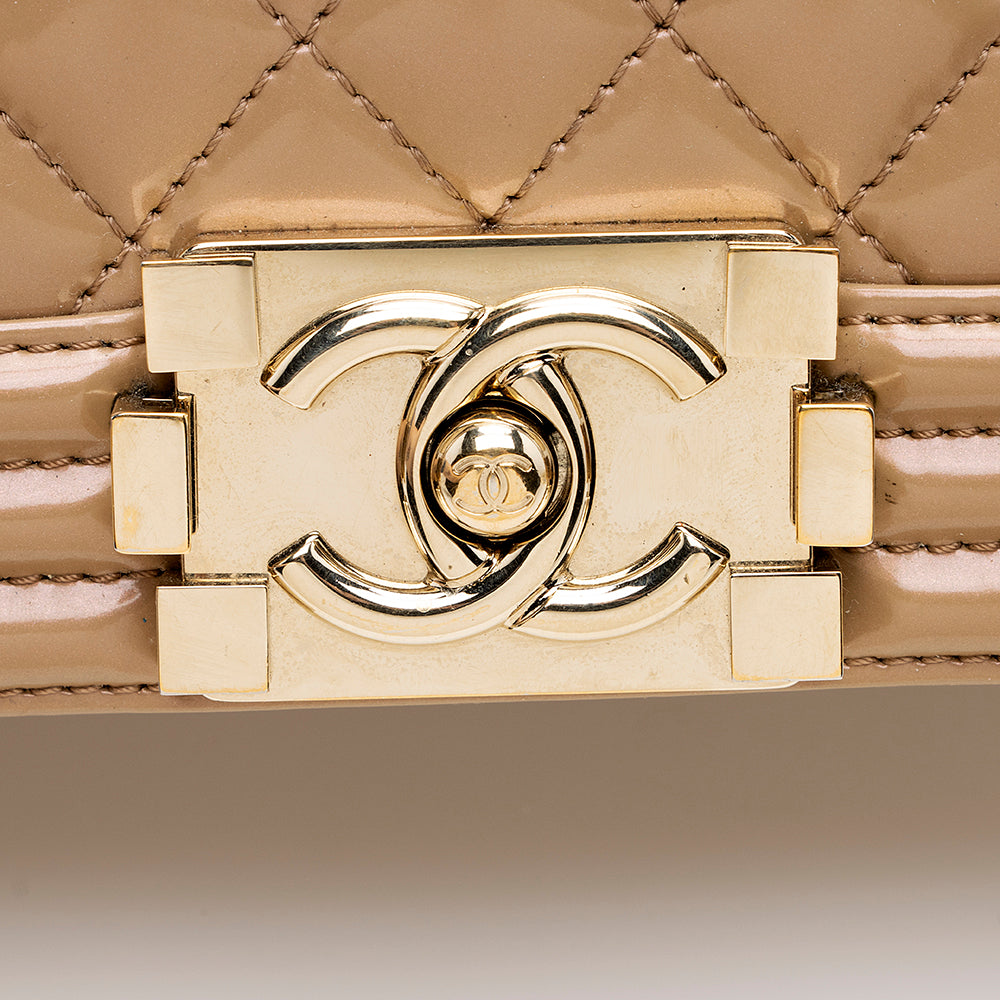 Chanel Iridescent Shiny Calfskin Old Medium Boy Bag