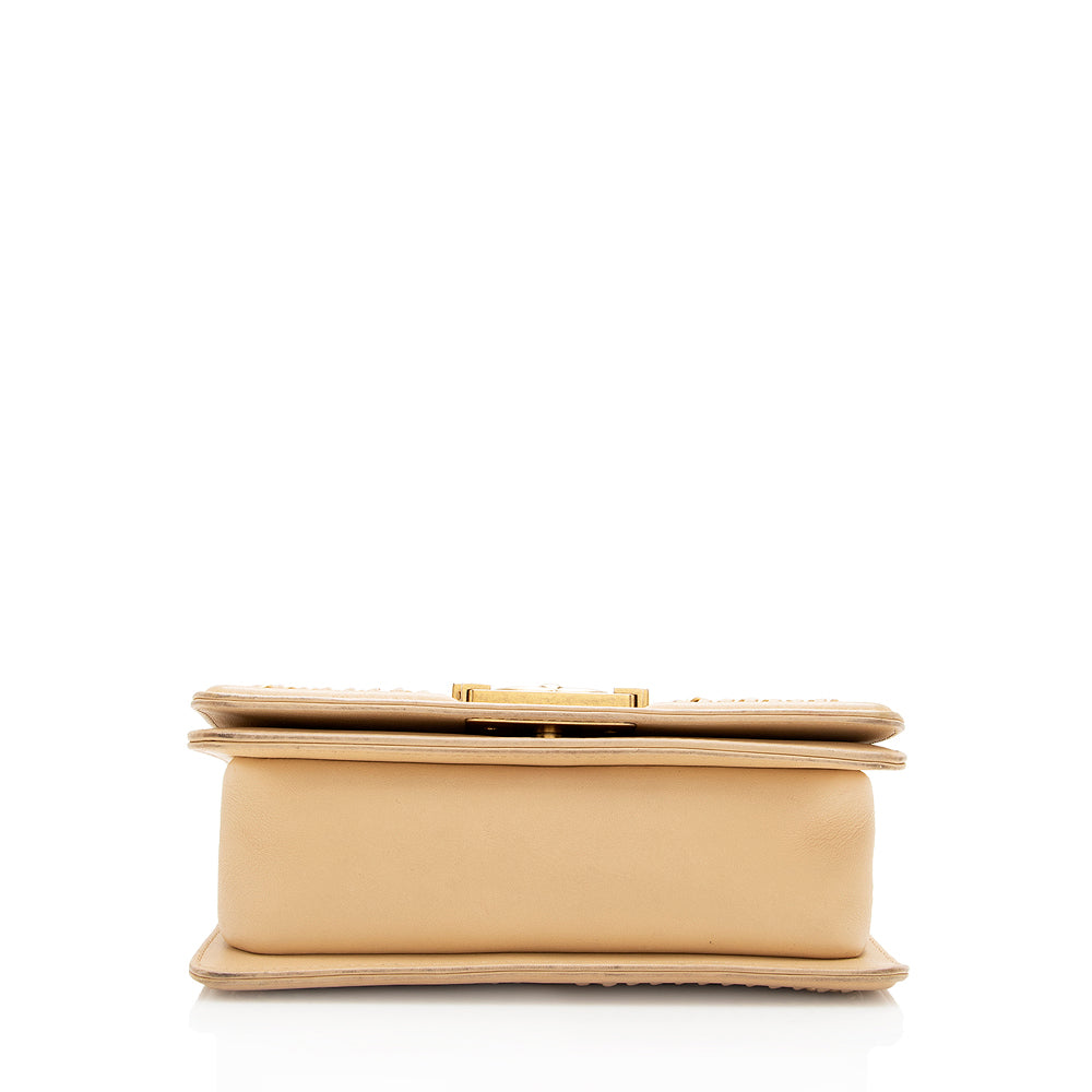 Chanel Lambskin Chain Top Handle Small Boy Bag