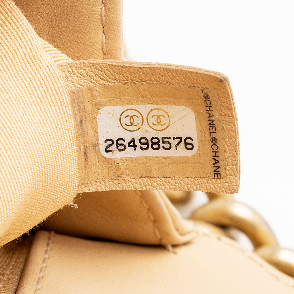 Chanel Lambskin Chain Top Handle Small Boy Bag