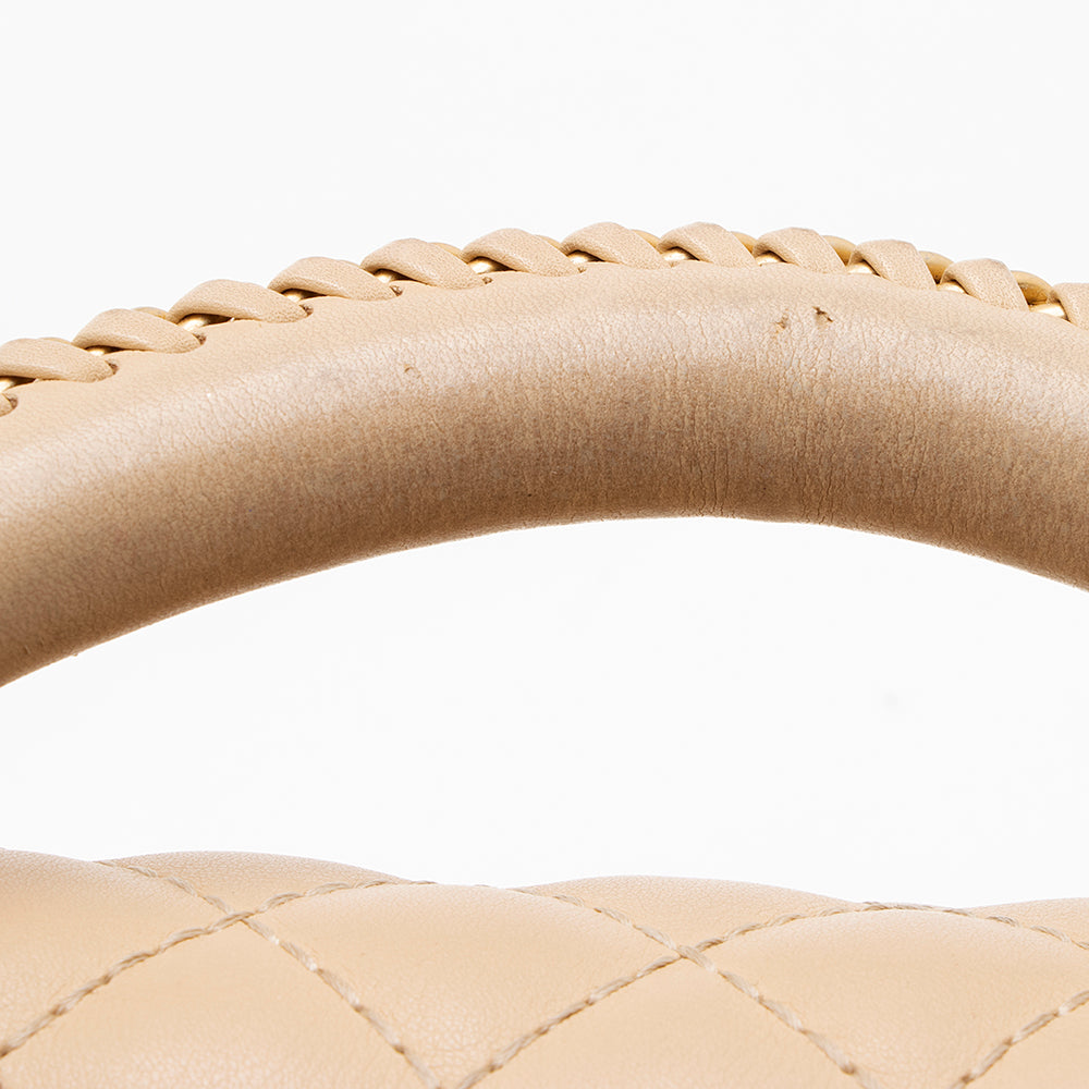 Chanel Lambskin Chain Top Handle Small Boy Bag