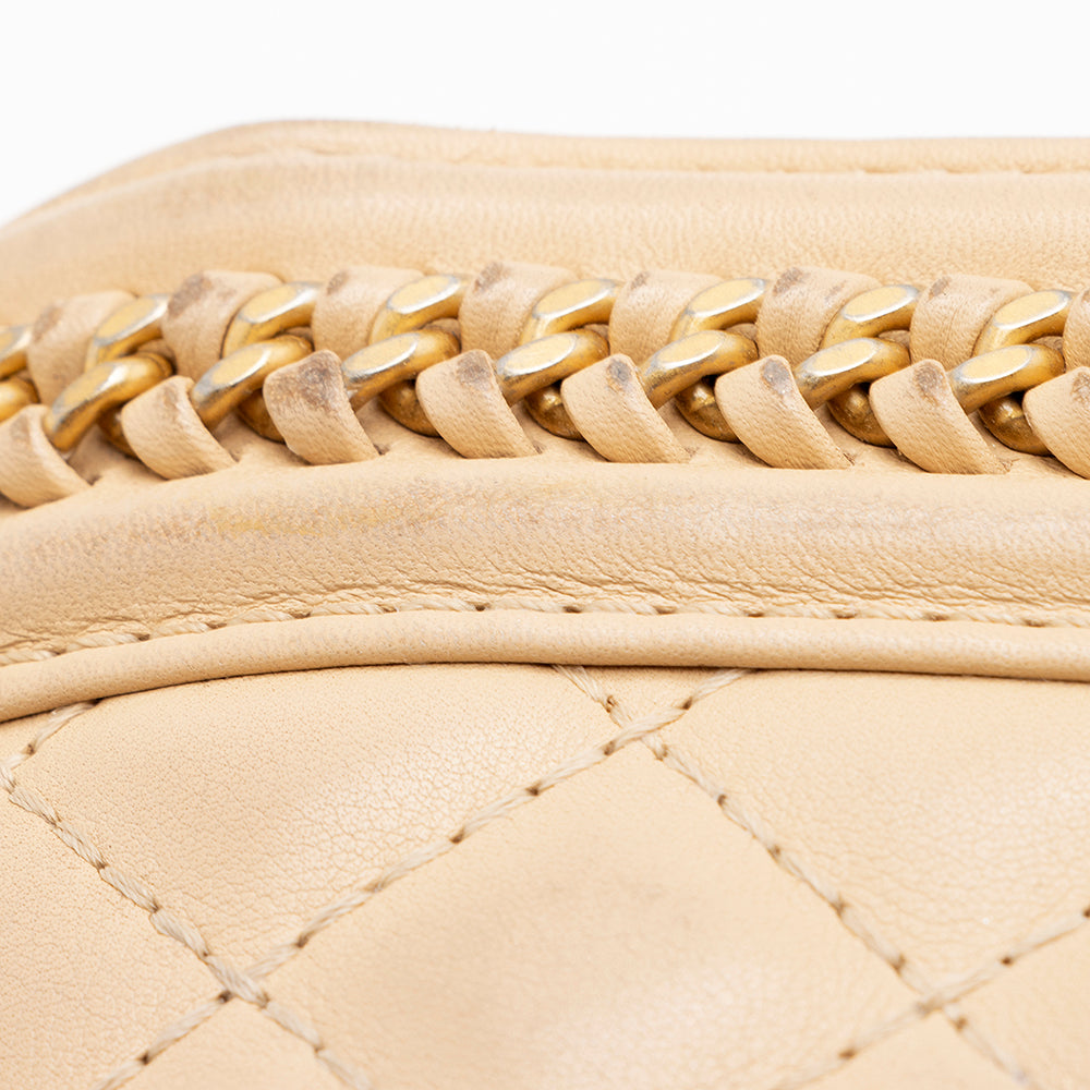 Chanel Lambskin Chain Top Handle Small Boy Bag