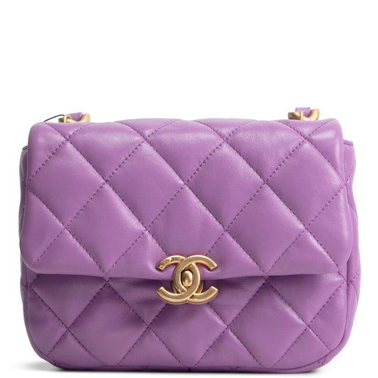 CHANEL Mini Candy Chain Flap Bag - Purple