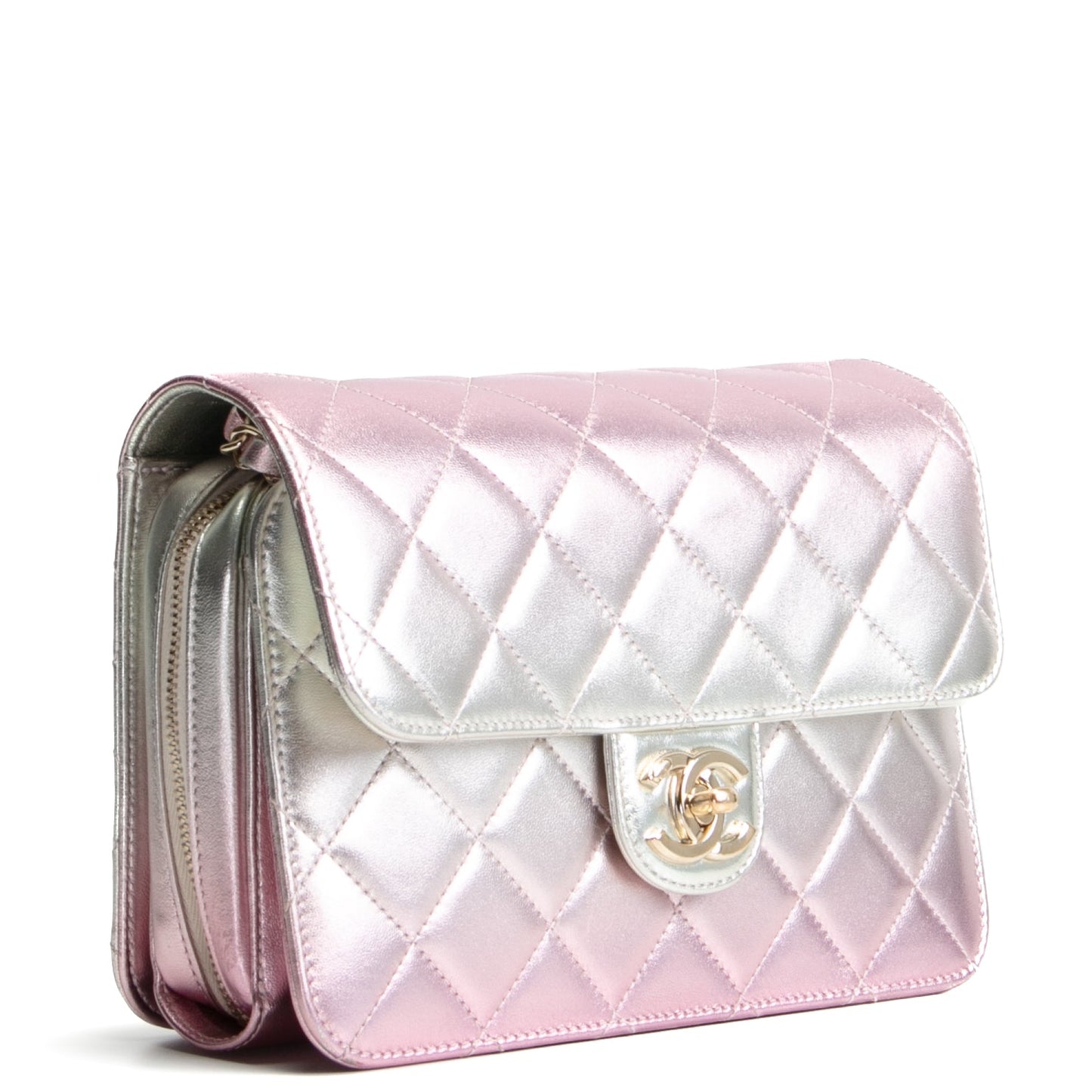 CHANEL Like A Wallet Flap - Metallic Pink