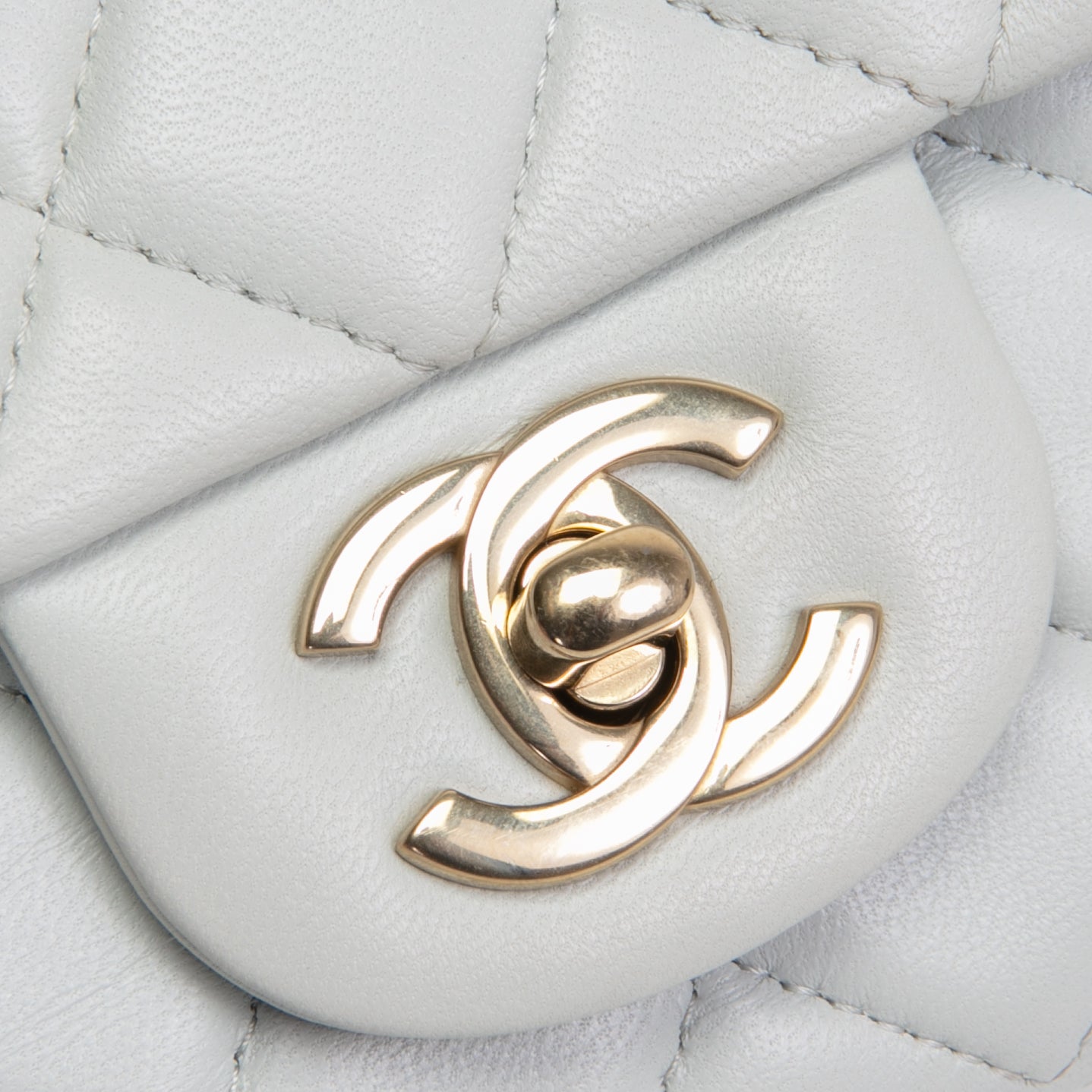 CHANEL Rectangular Mini Flap - Greyish Blue