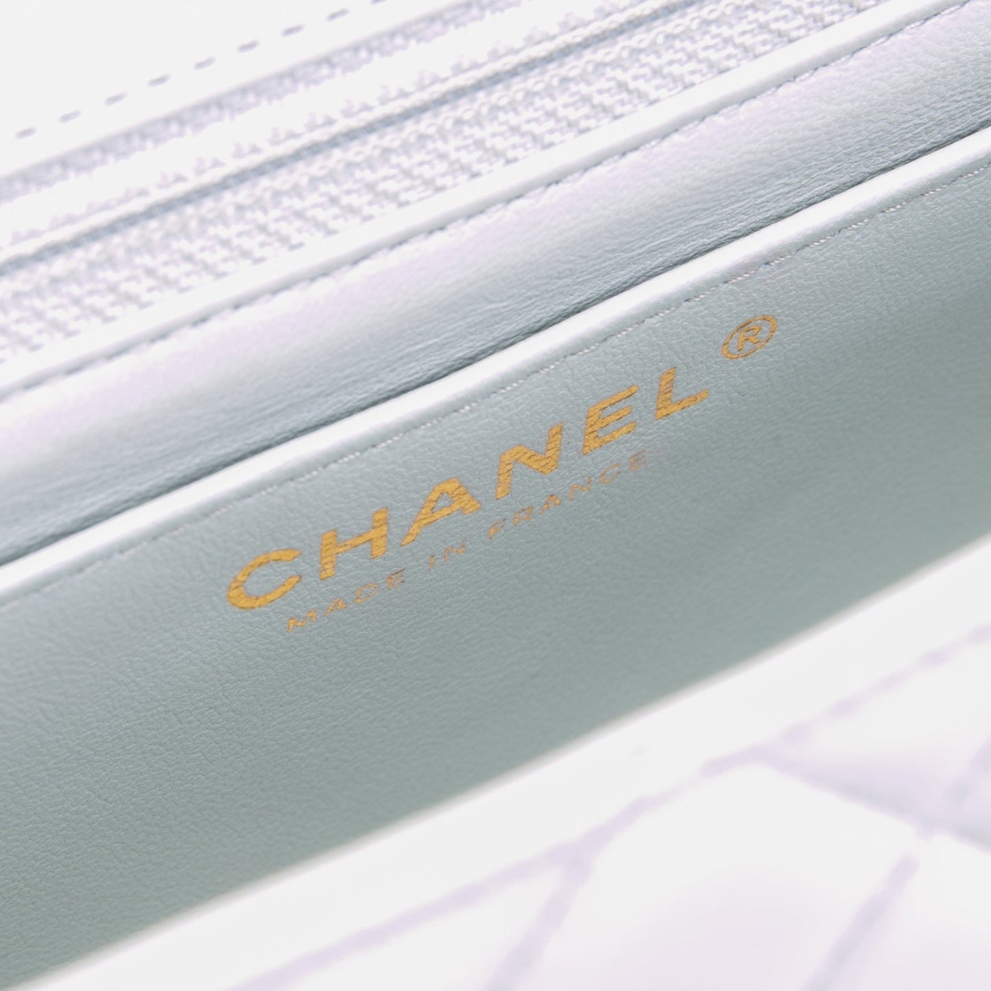 CHANEL Rectangular Mini Flap - Greyish Blue