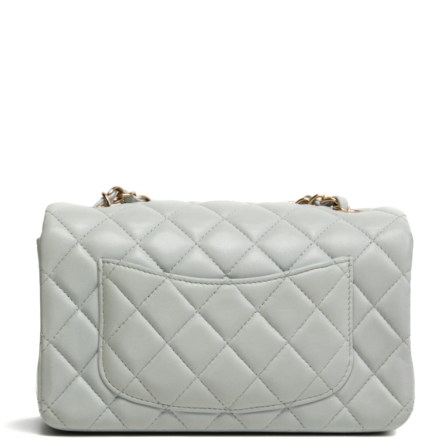 CHANEL Rectangular Mini Flap - Greyish Blue
