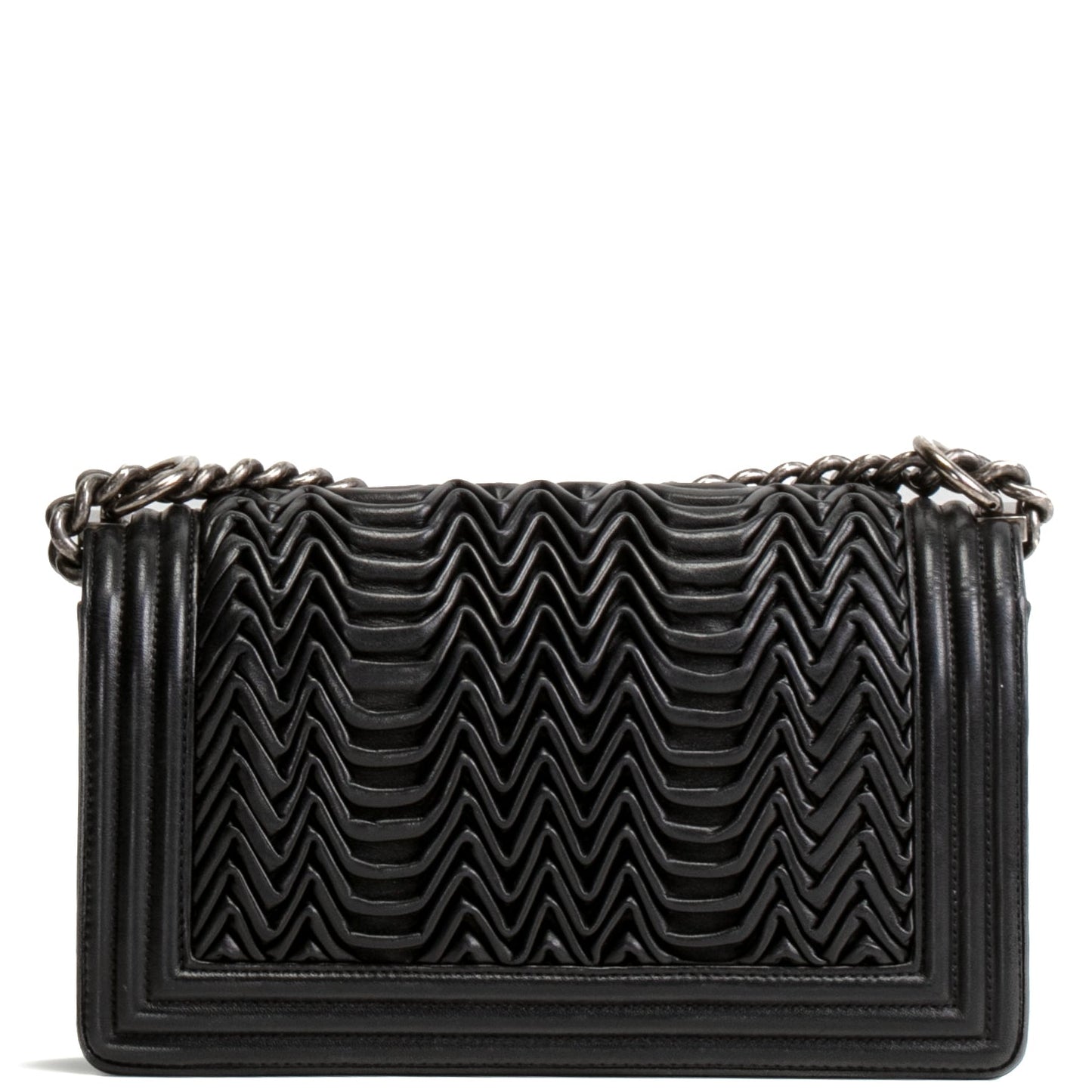 CHANEL 3D Pleated Medium Boy Bag - Black