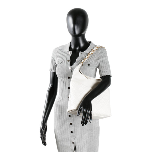 CHANEL 2022 Close To Me Hobo - White