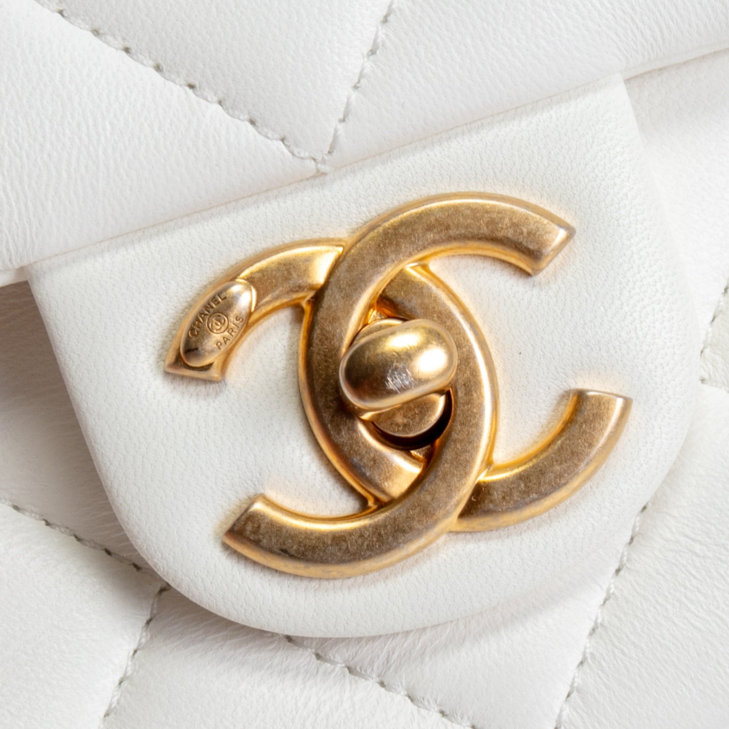CHANEL My Perfect Mini Adjustable Pearl Chain Flap - White