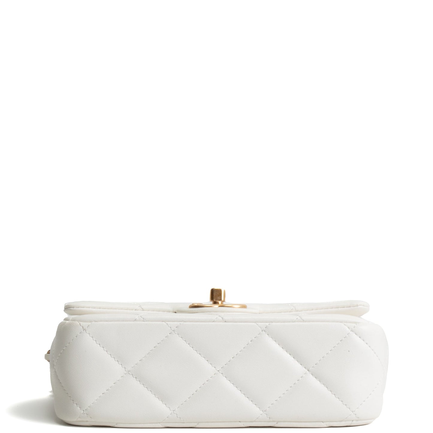 CHANEL My Perfect Mini Adjustable Pearl Chain Flap - White