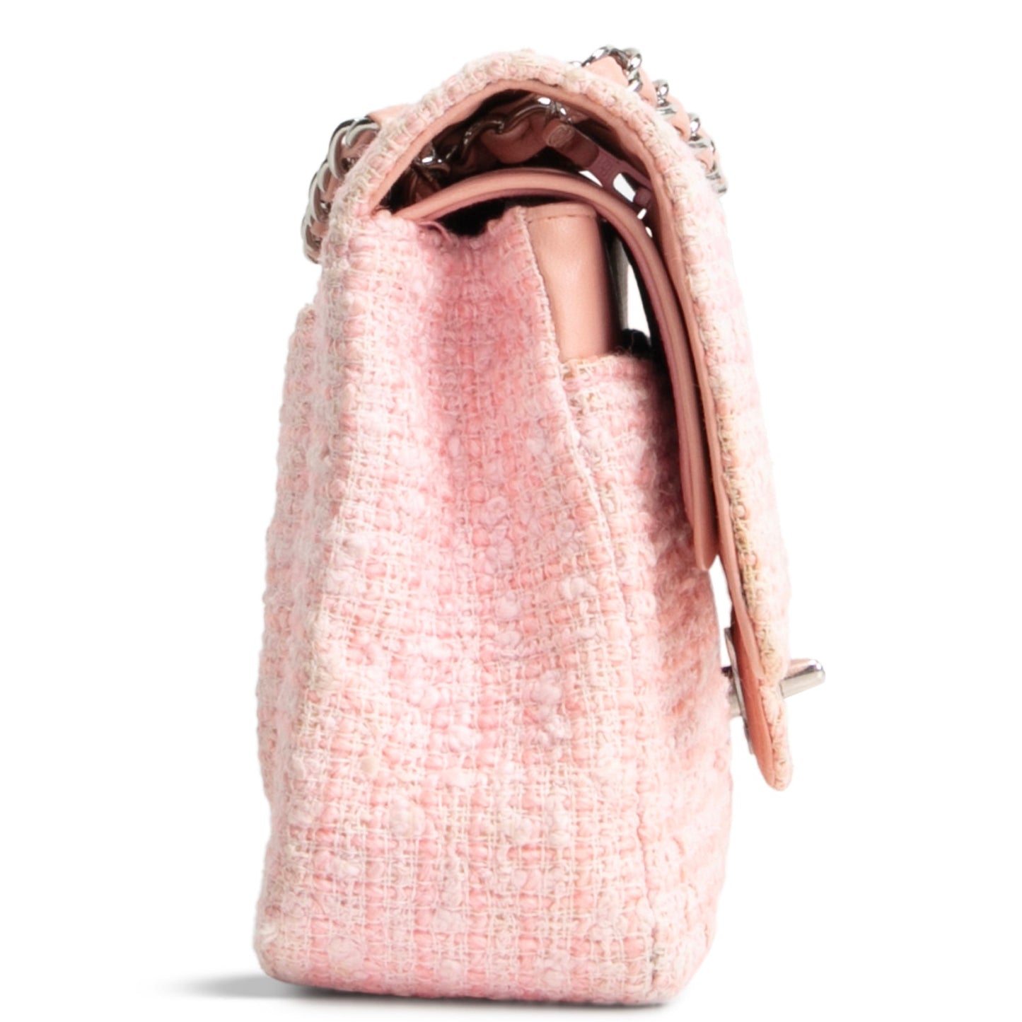 CHANEL Medium Tweed Double Flap - Pink
