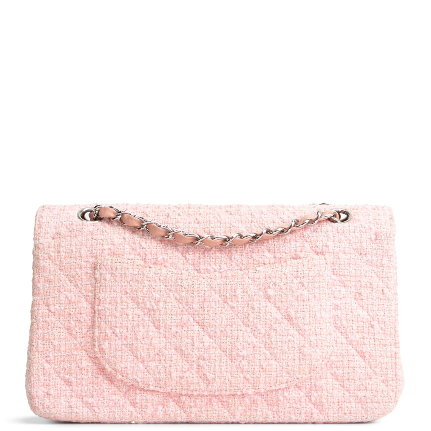 CHANEL Medium Tweed Double Flap - Pink