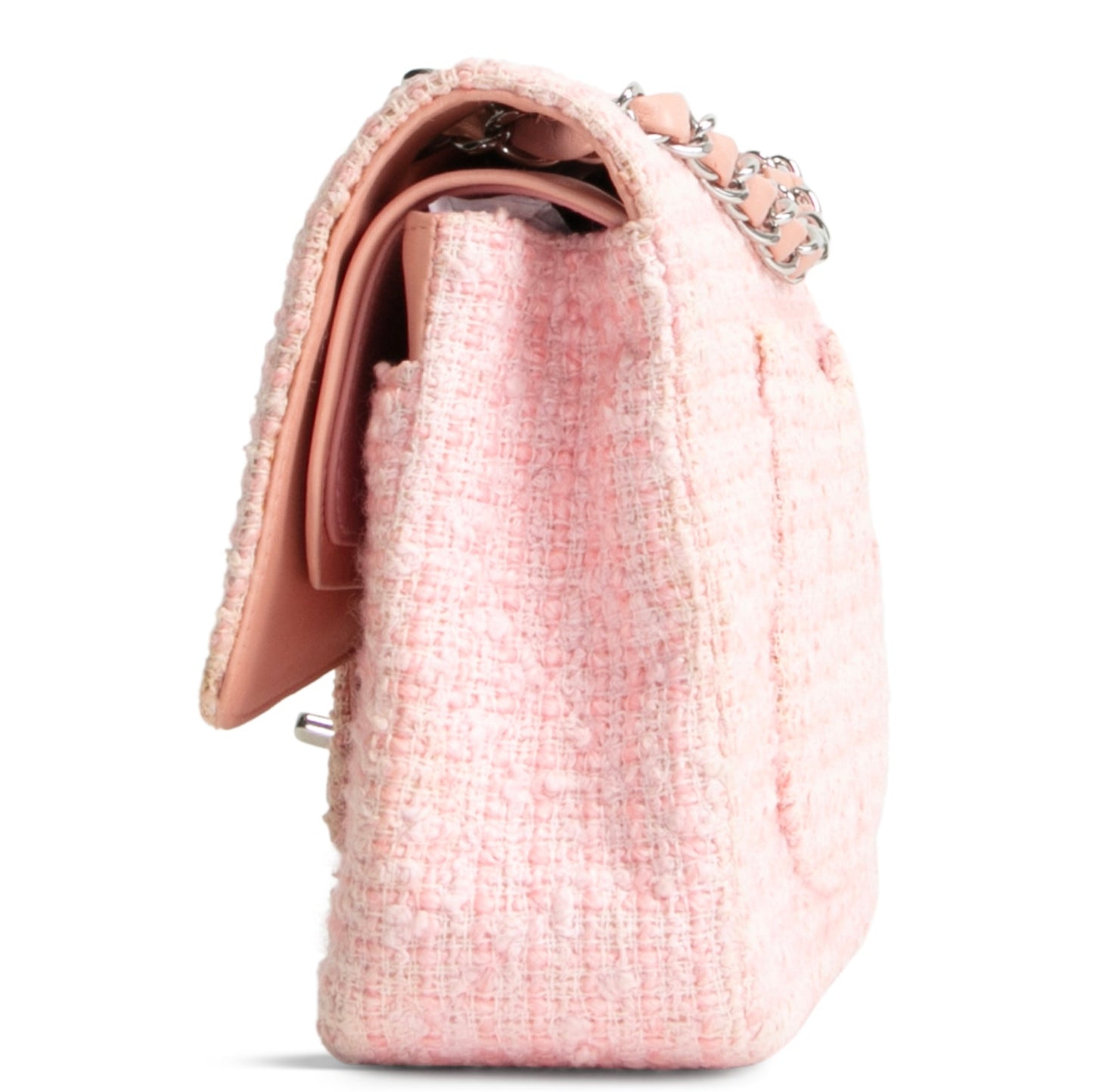CHANEL Medium Tweed Double Flap - Pink