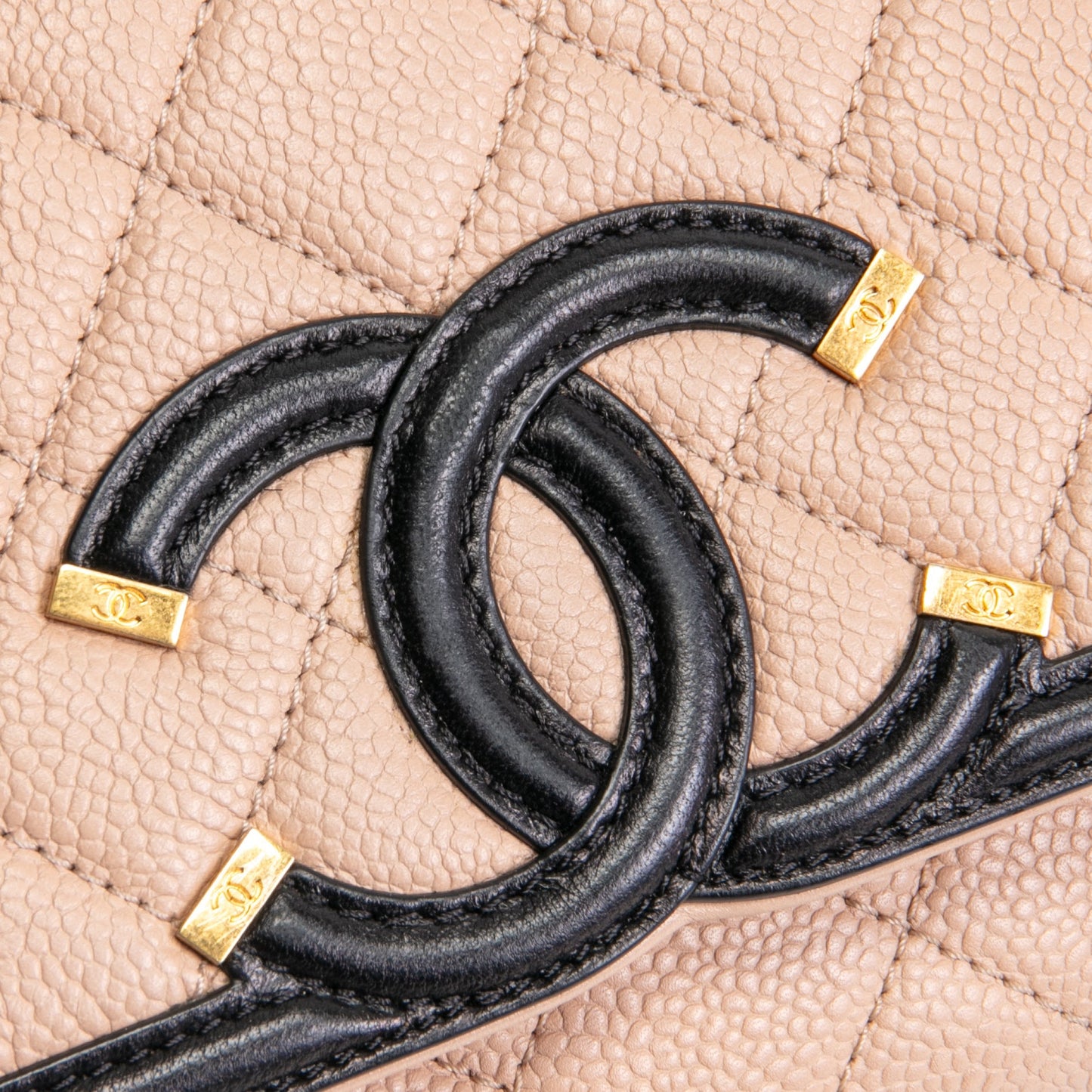 CHANEL Filigree CC Small Flap Bag  - Dark Beige