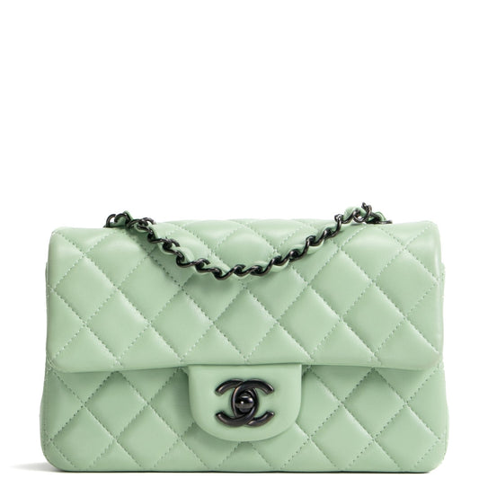 CHANEL Rectangular Mini Flap Bag - Matcha Green