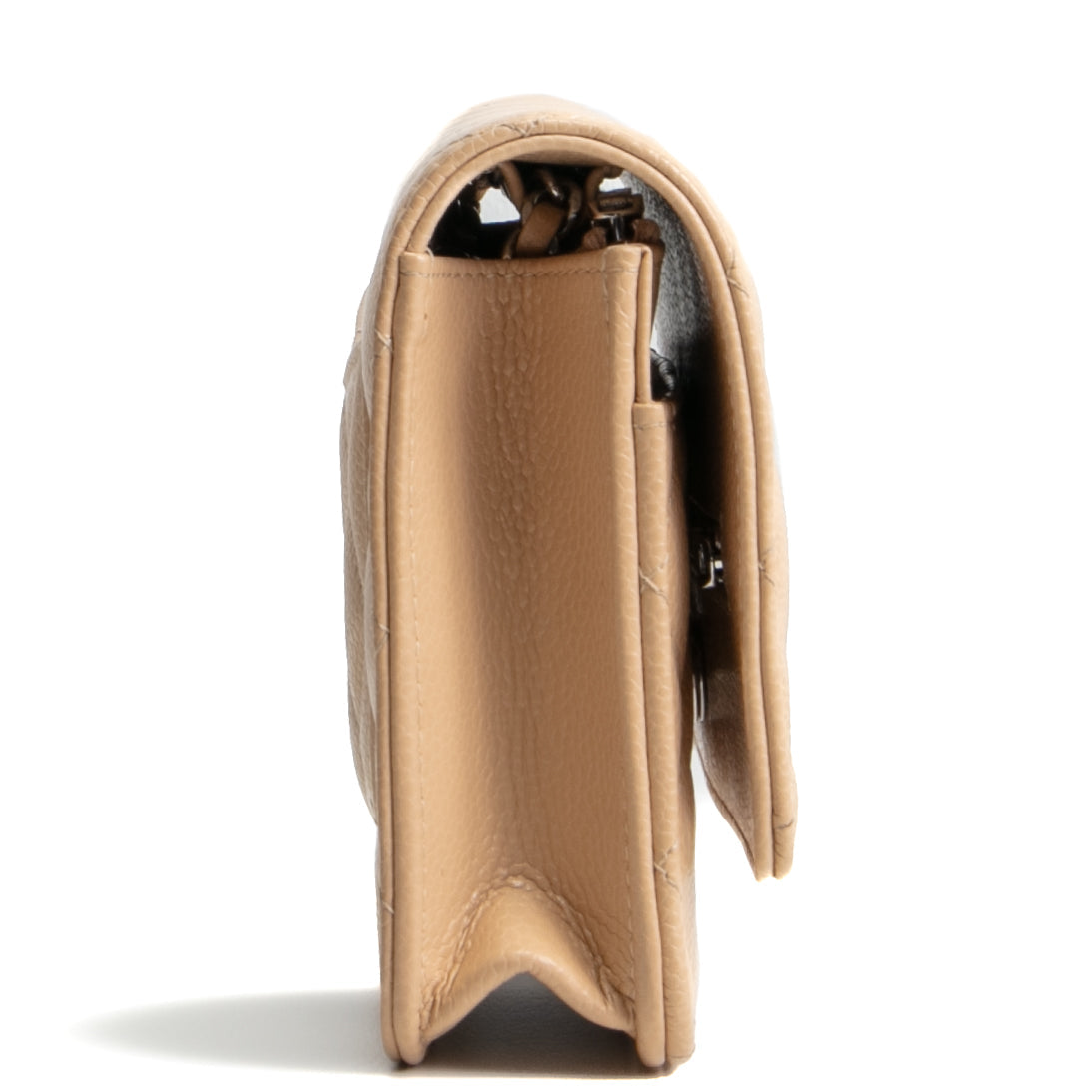 CHANEL Classic Wallet On Chain- Quilted Caviar Beige