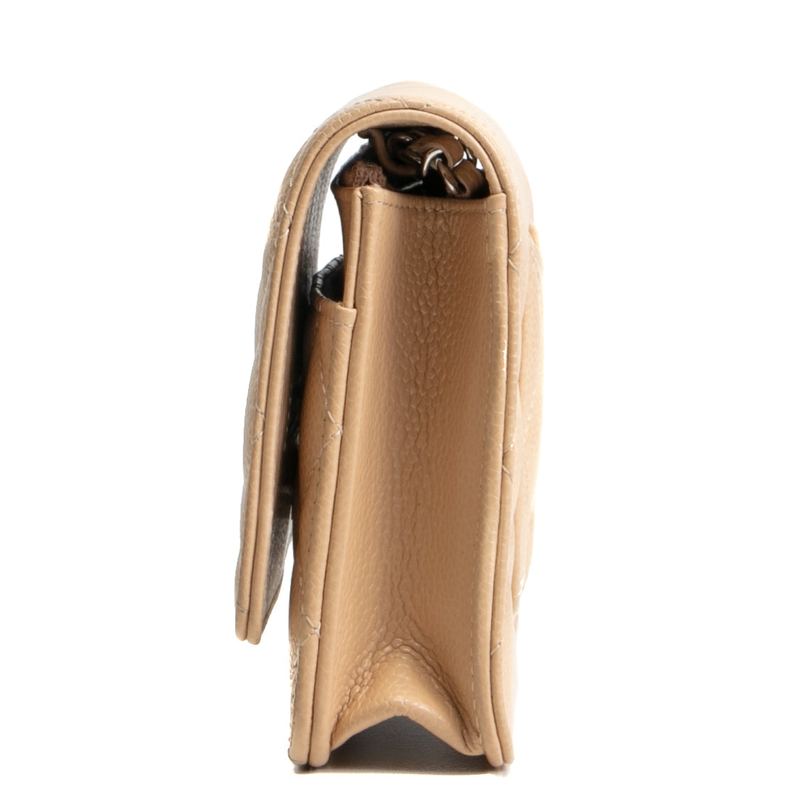 CHANEL Classic Wallet On Chain- Quilted Caviar Beige