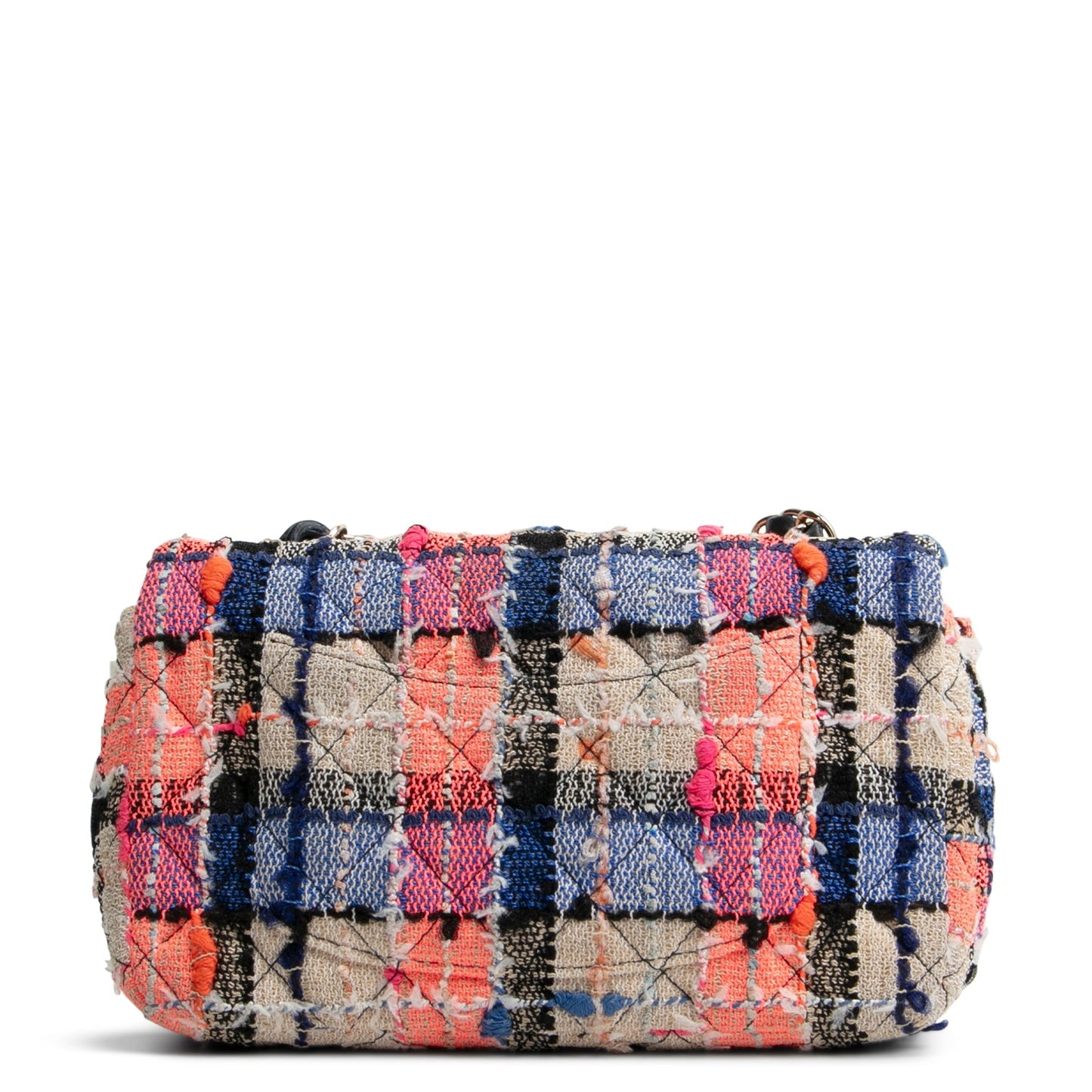 CHANEL Tweed Rectangular Mini Single Flap Bag - Cream Multicolor