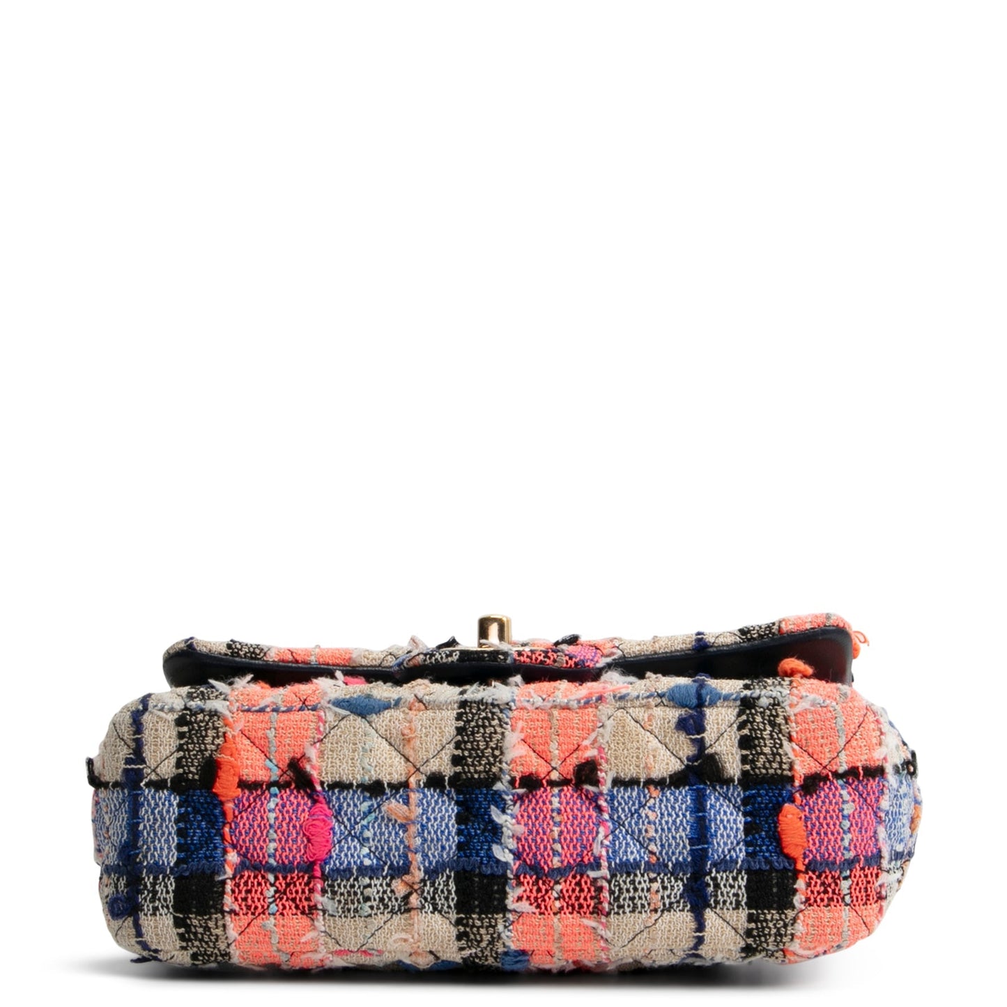 CHANEL Tweed Rectangular Mini Single Flap Bag - Cream Multicolor