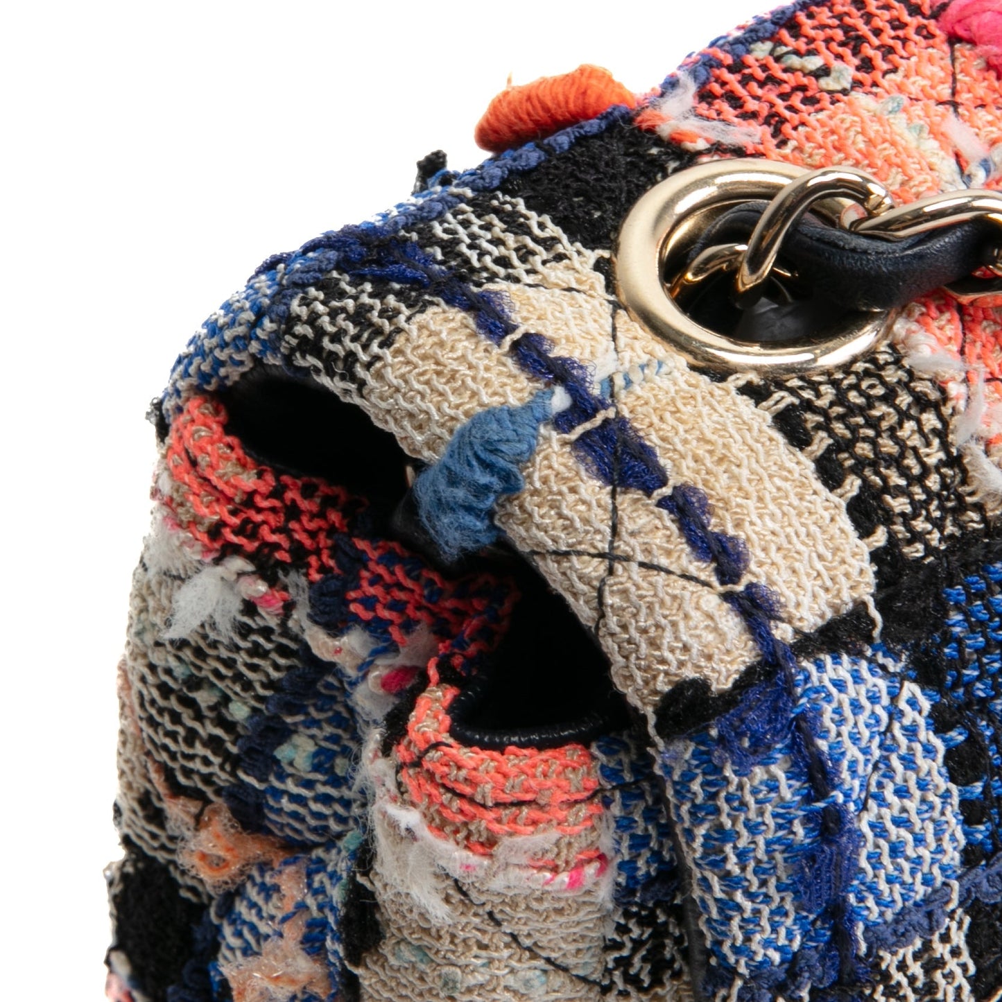 CHANEL Tweed Rectangular Mini Single Flap Bag - Cream Multicolor