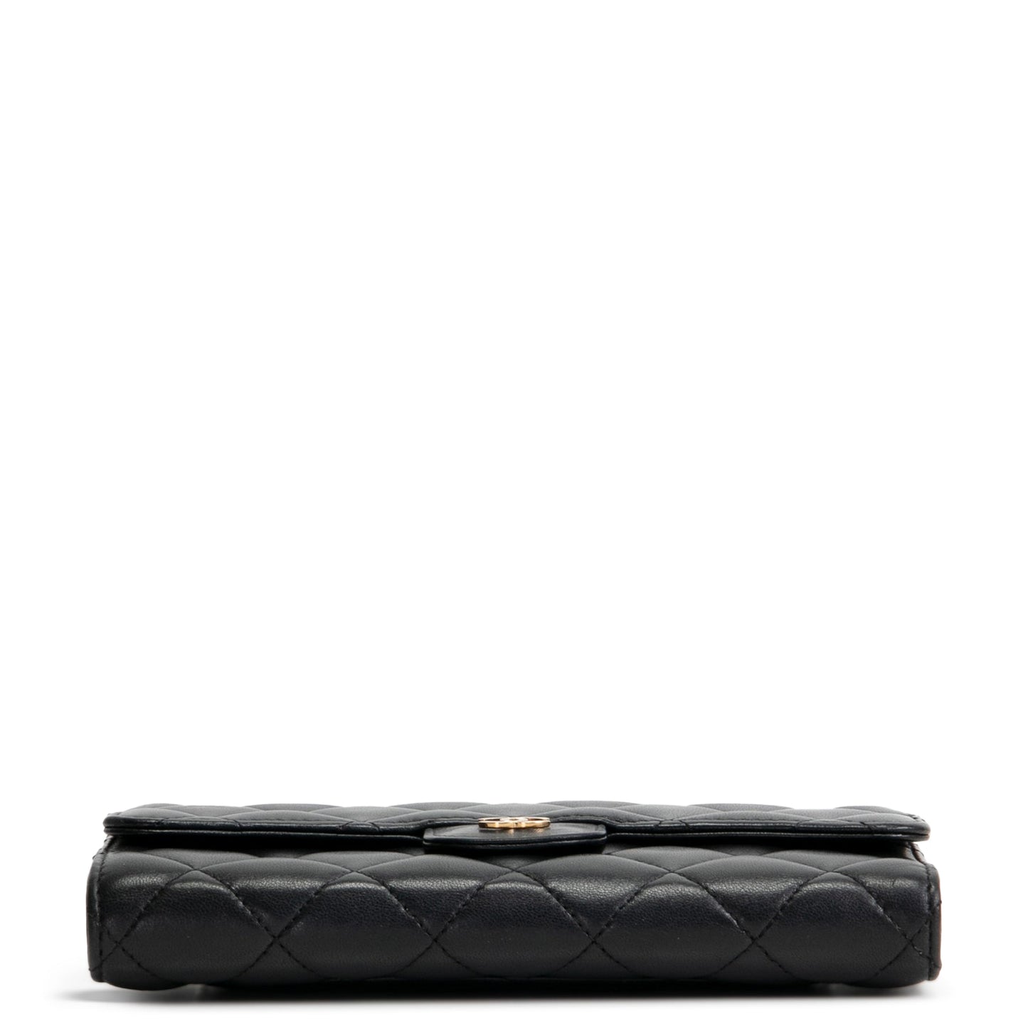 CHANEL Quilted Lambskin Classic Flap Continental Trifold Wallet - Black
