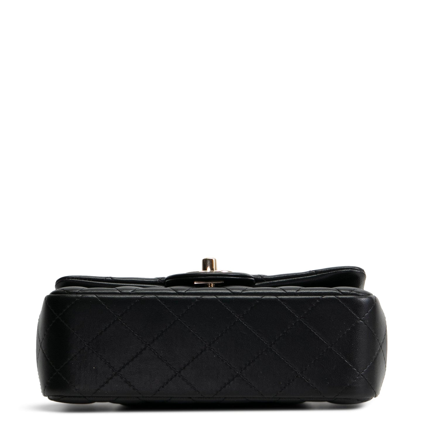 CHANEL Lambskin Quilted Rectangular Mini Flap Bag - Black